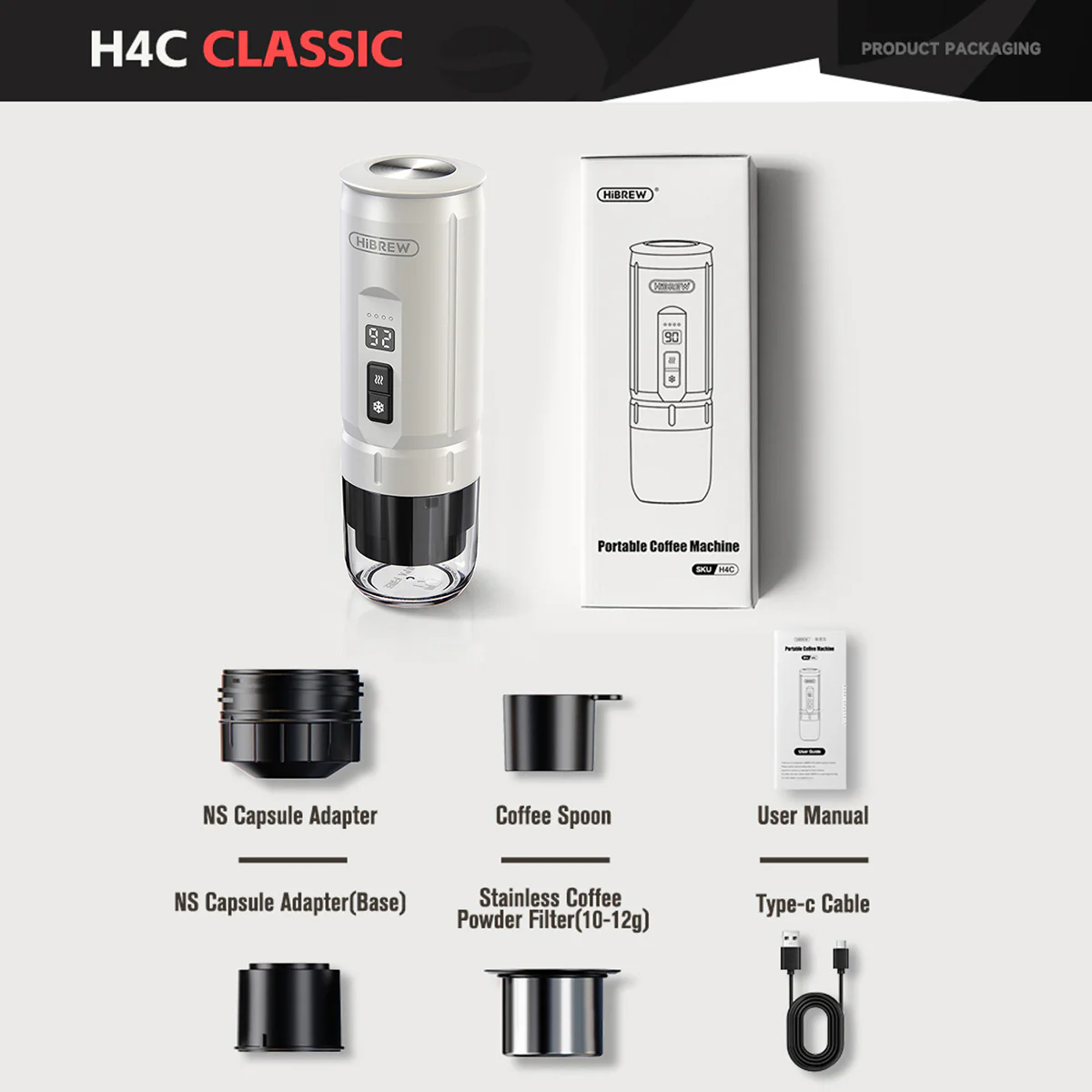 HiBREW H4C - Portable Espresso Makerwith Detachable Battery - Image 9