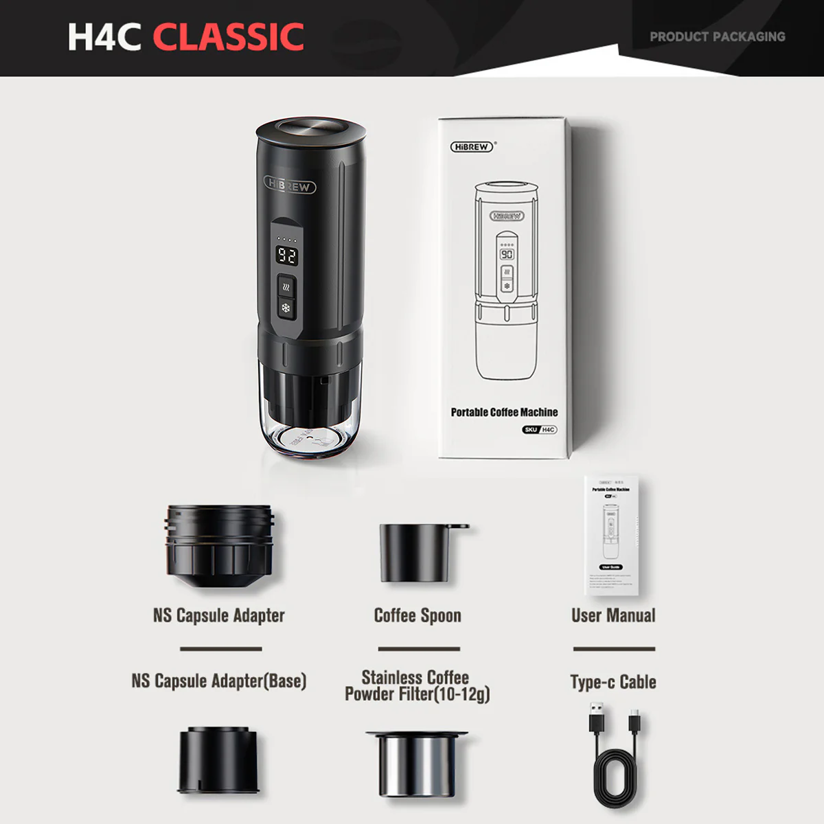 HiBREW H4C - Portable Espresso Makerwith Detachable Battery - Image 8